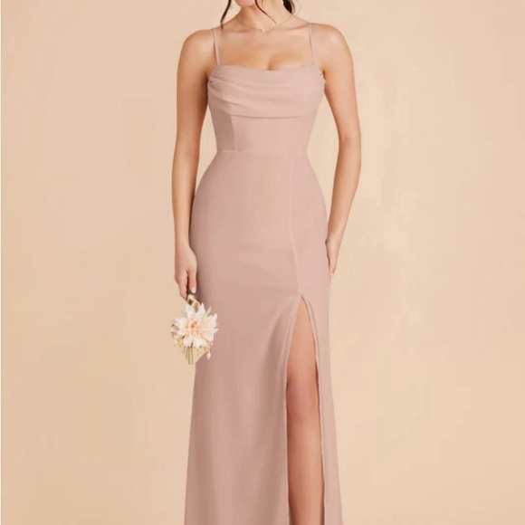 Birdy Grey Mira Convertible Dress / size small / chiffon taupe - Picture 2 of 5